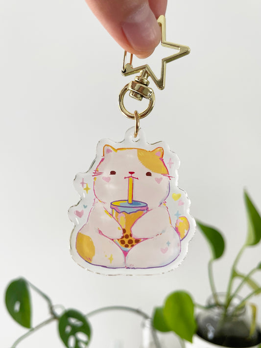 Boba Buddy Cat Keychain