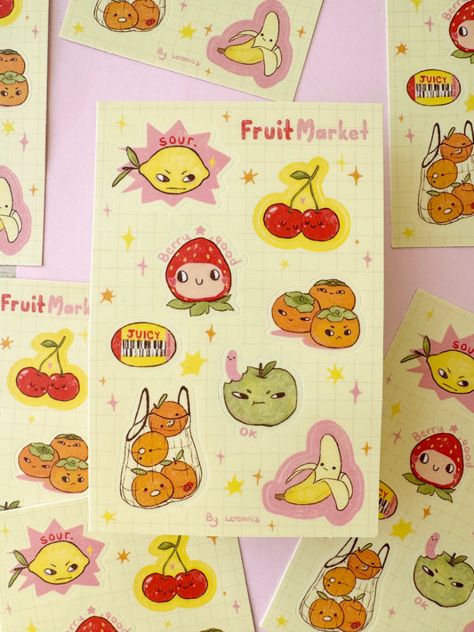 Fruit Market Sticker Sheet