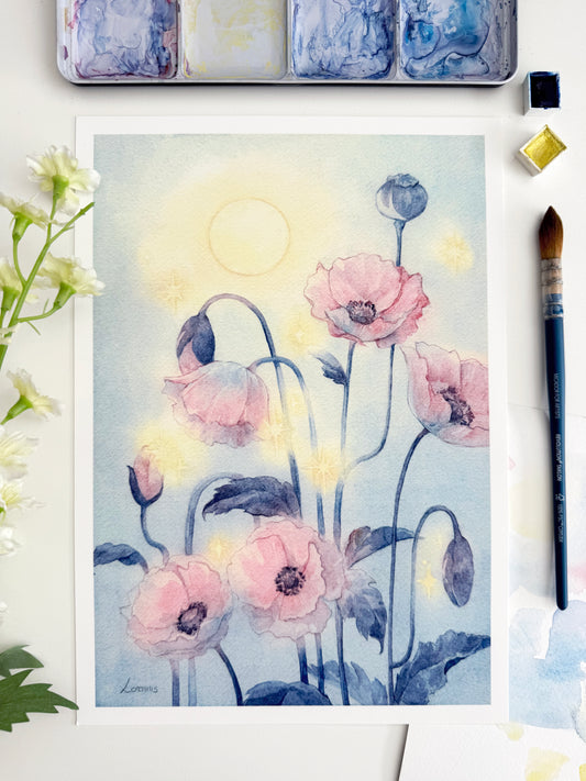 Starlight Blooms Art Print