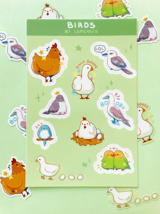 Birds Sticker Sheet