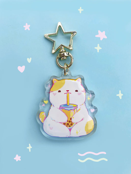 Boba Buddy Cat Keychain