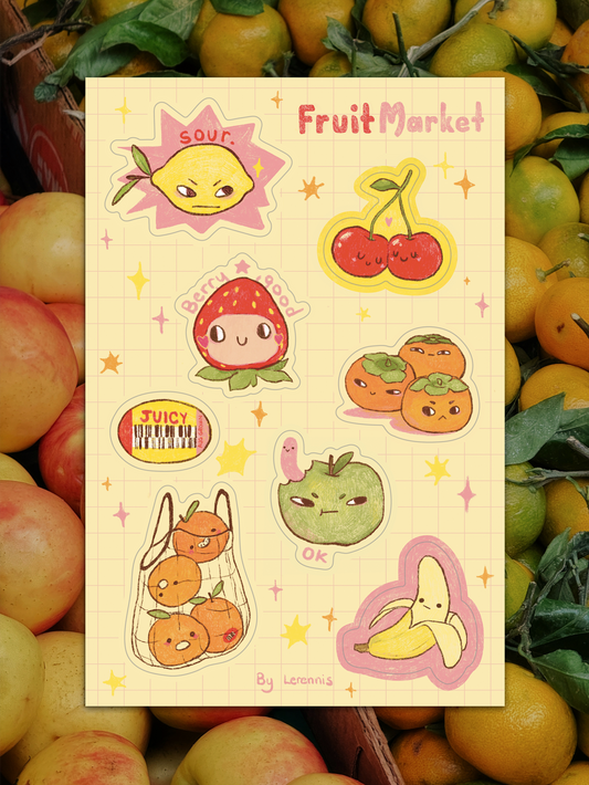 Fruit Market Sticker Sheet