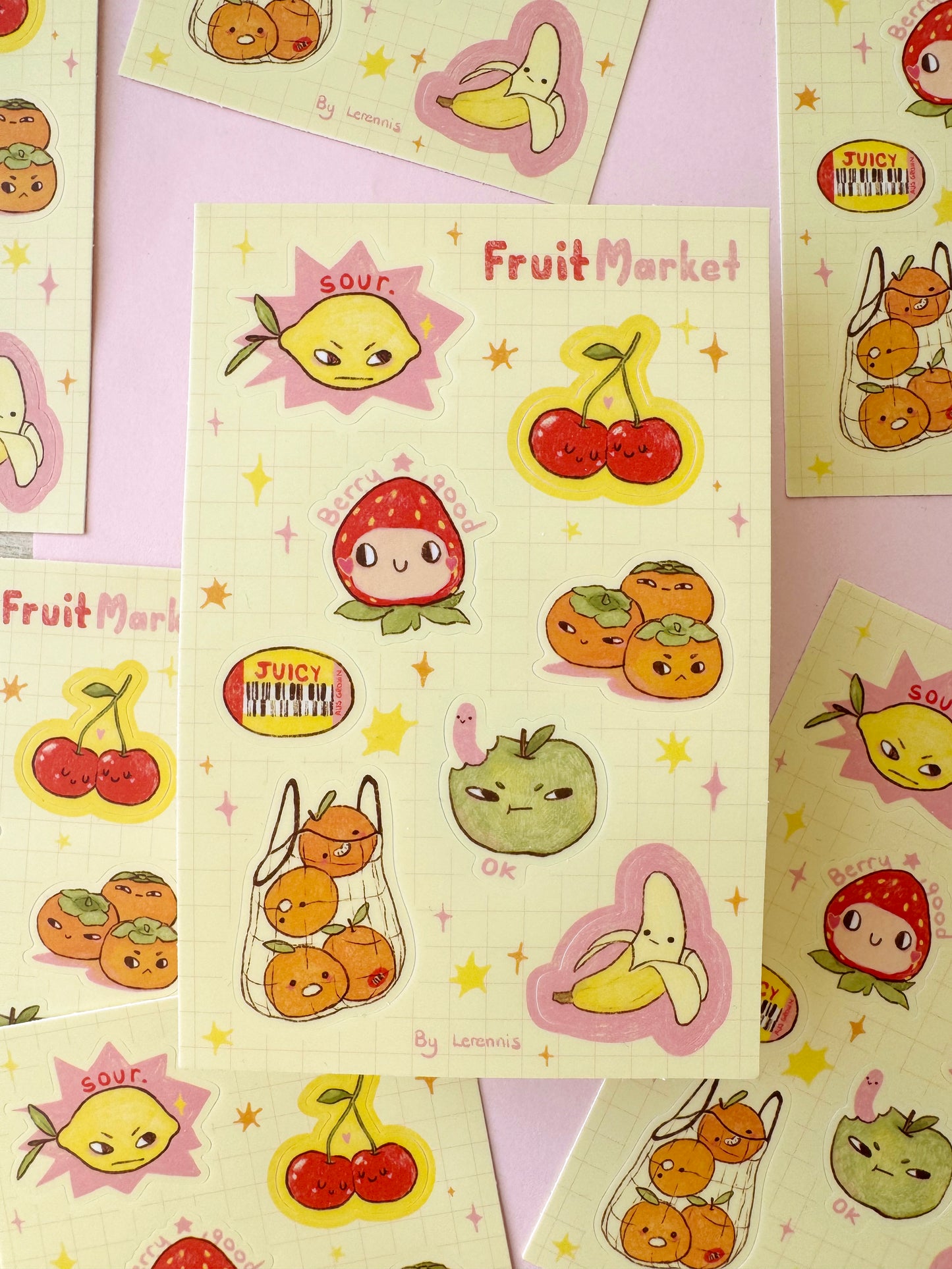 Fruit Market Sticker Sheet