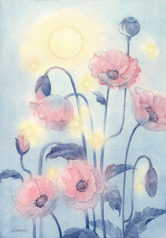 Starlight Blooms Art Print