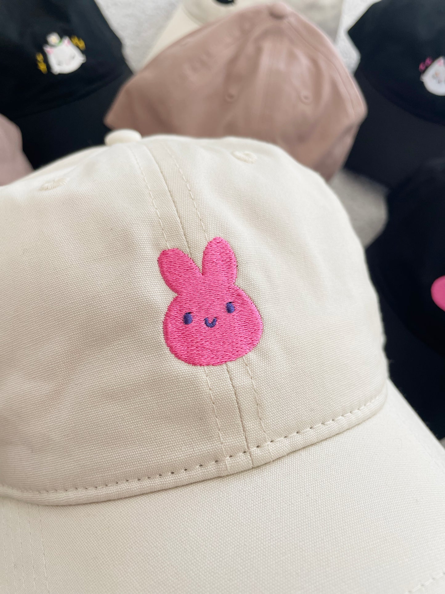 Bunny Cap - White, Black