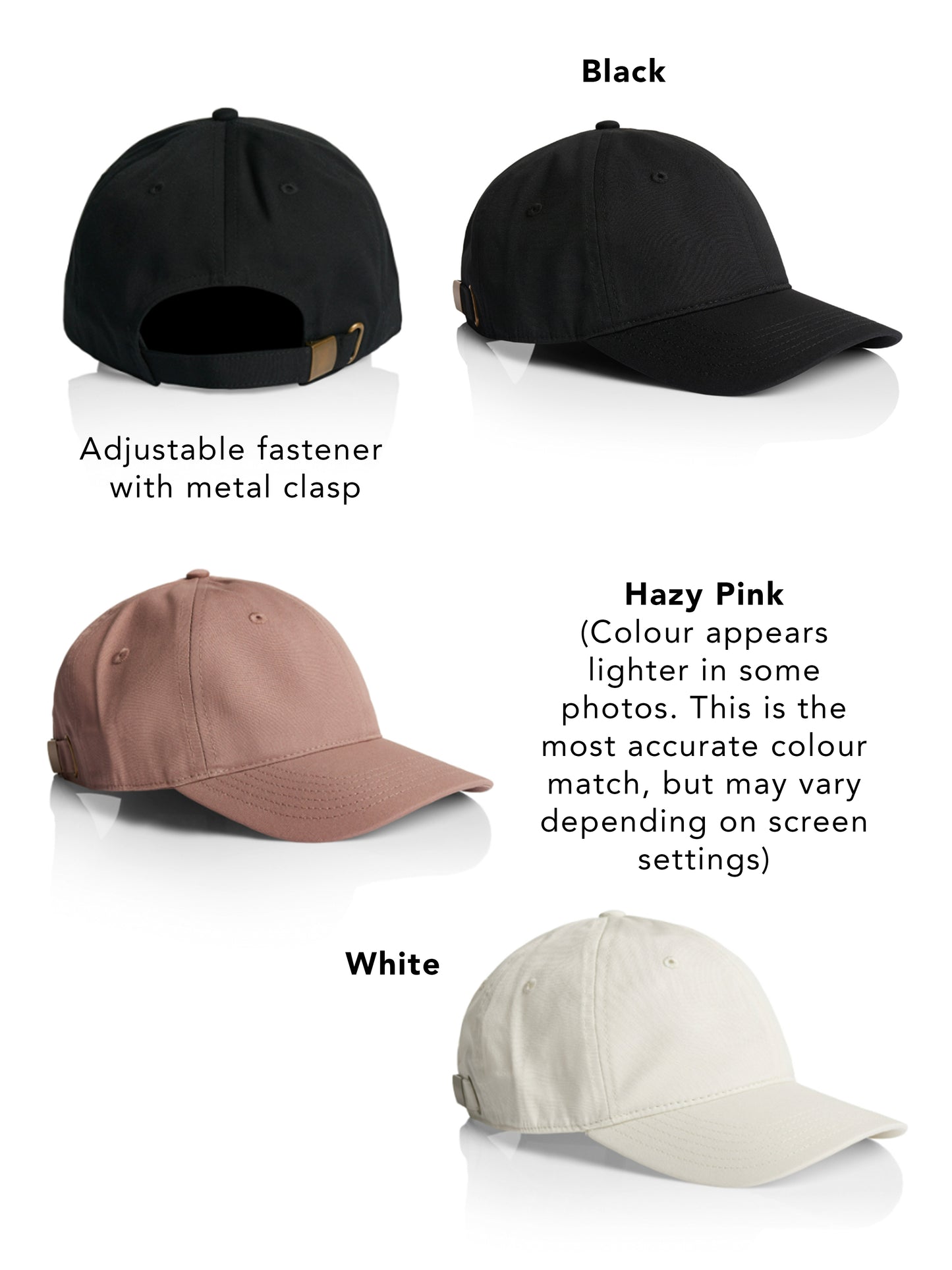 Bunny Cap - White, Black