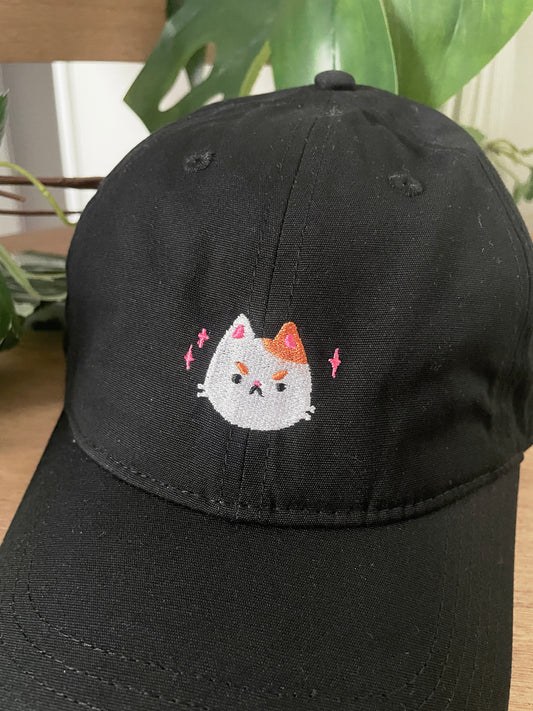 Grumpy Cat Cap - Black, Hazy Pink