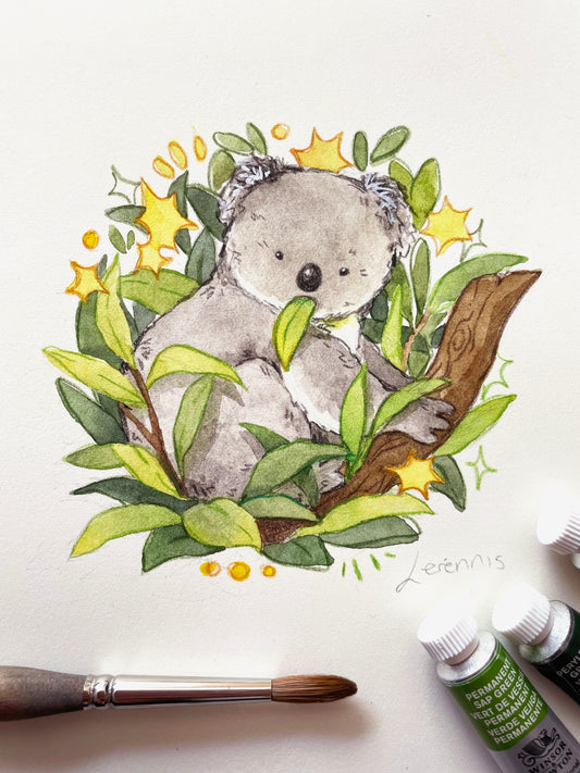 Koala Original Watercolour Painting