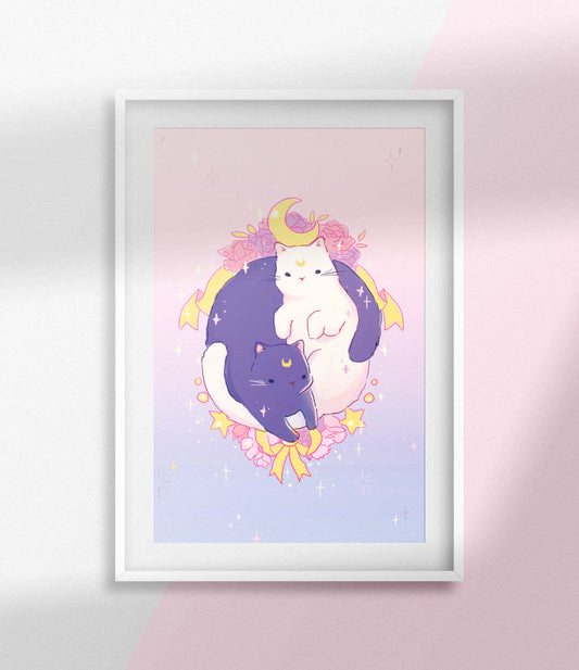 Luna & Artemis Art Print