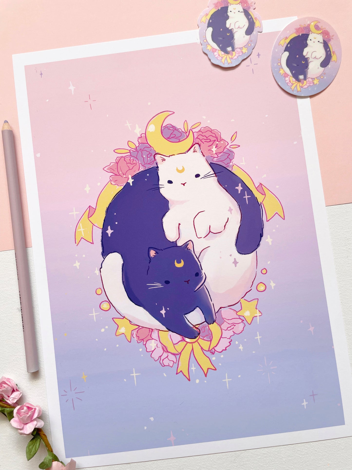 Luna & Artemis Art Print