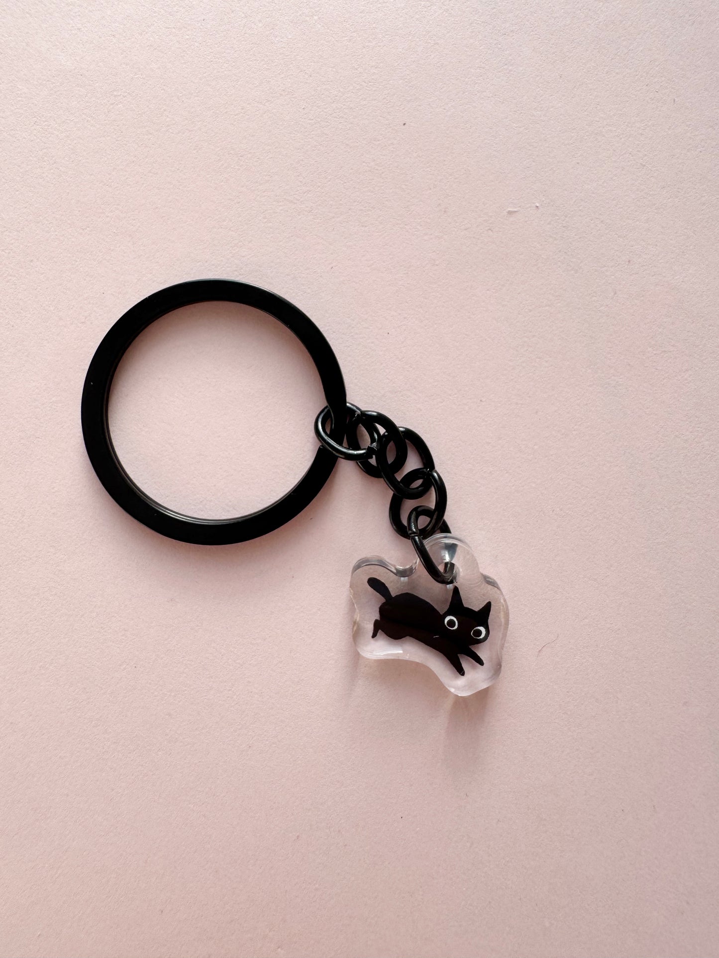 Scraggly Cat Mini Keychain