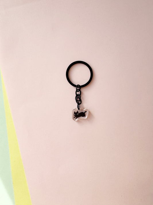 Scraggly Cat Mini Keychain