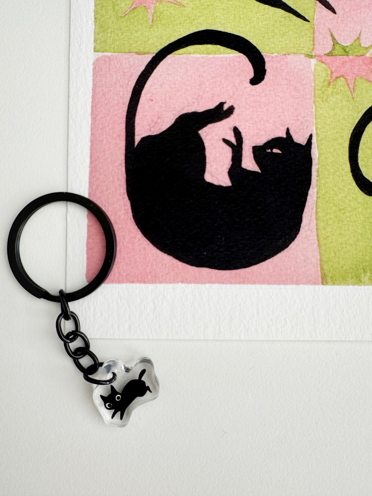 Scraggly Cat Mini Keychain