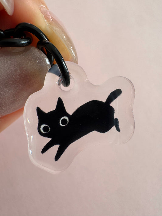 Scraggly Cat Mini Keychain