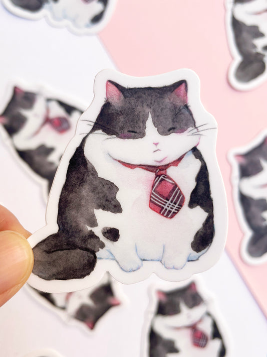 Silly Business Cat Sticker