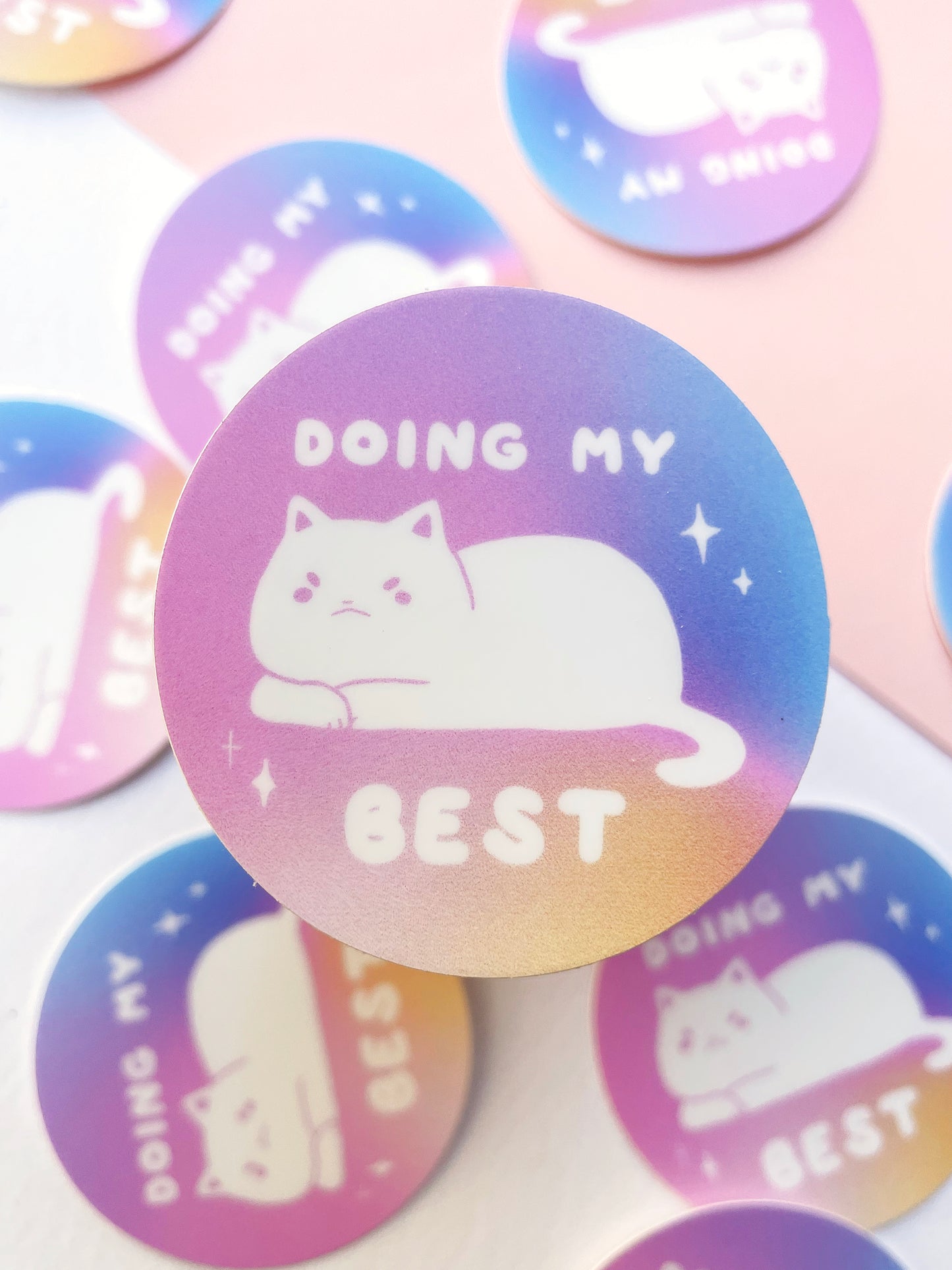 Doing My Best Cat Sticker