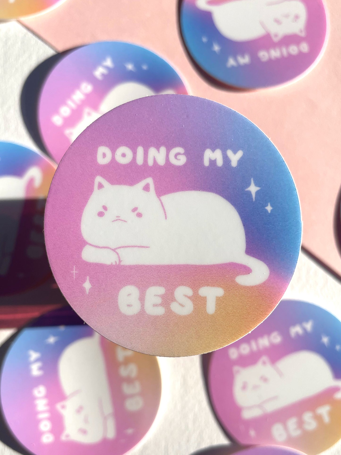 Doing My Best Cat Sticker