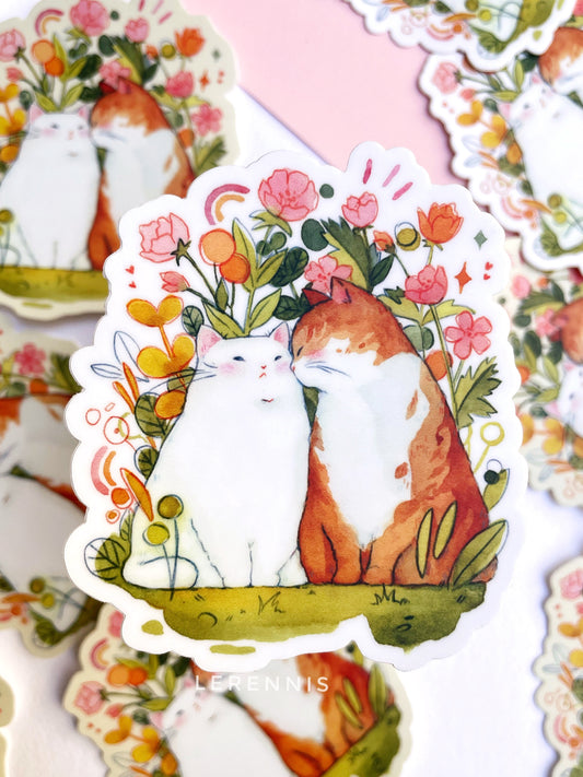 Cats in Love (Kiss) Sticker