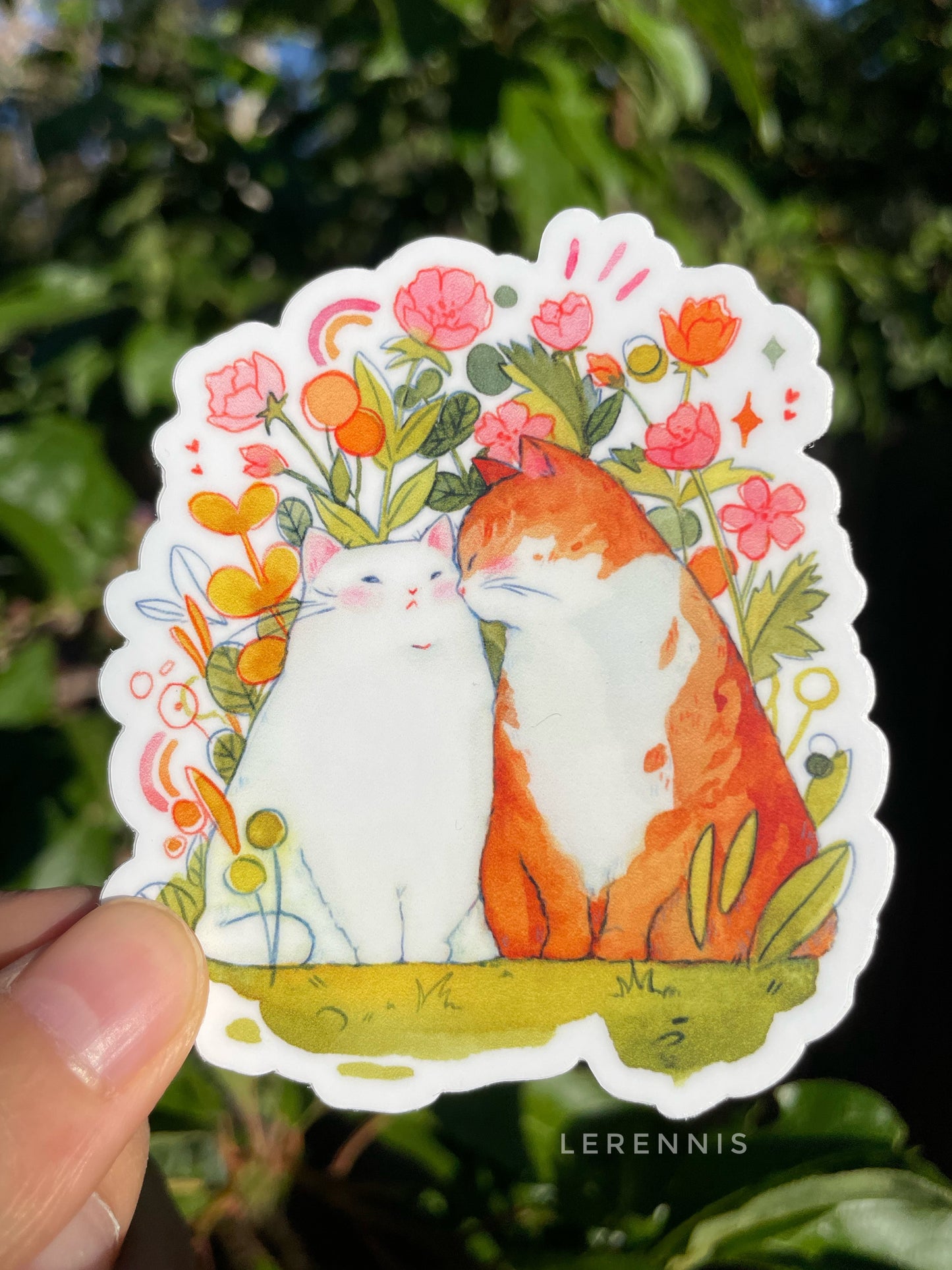 Cats in Love (Kiss) Sticker