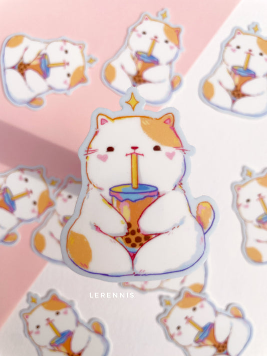 Boba Buddy Cat Sticker