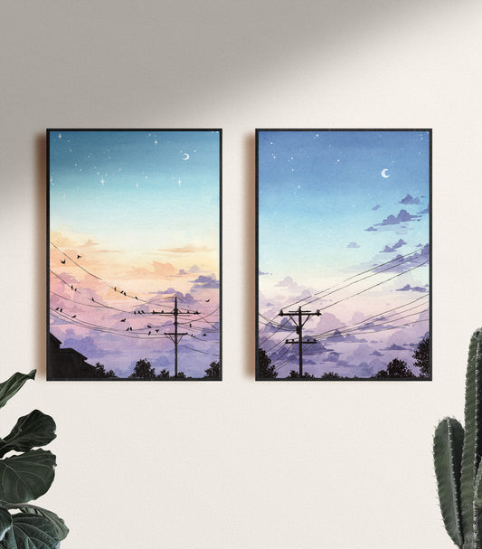 Dawn and Dusk – Set of Two Prints