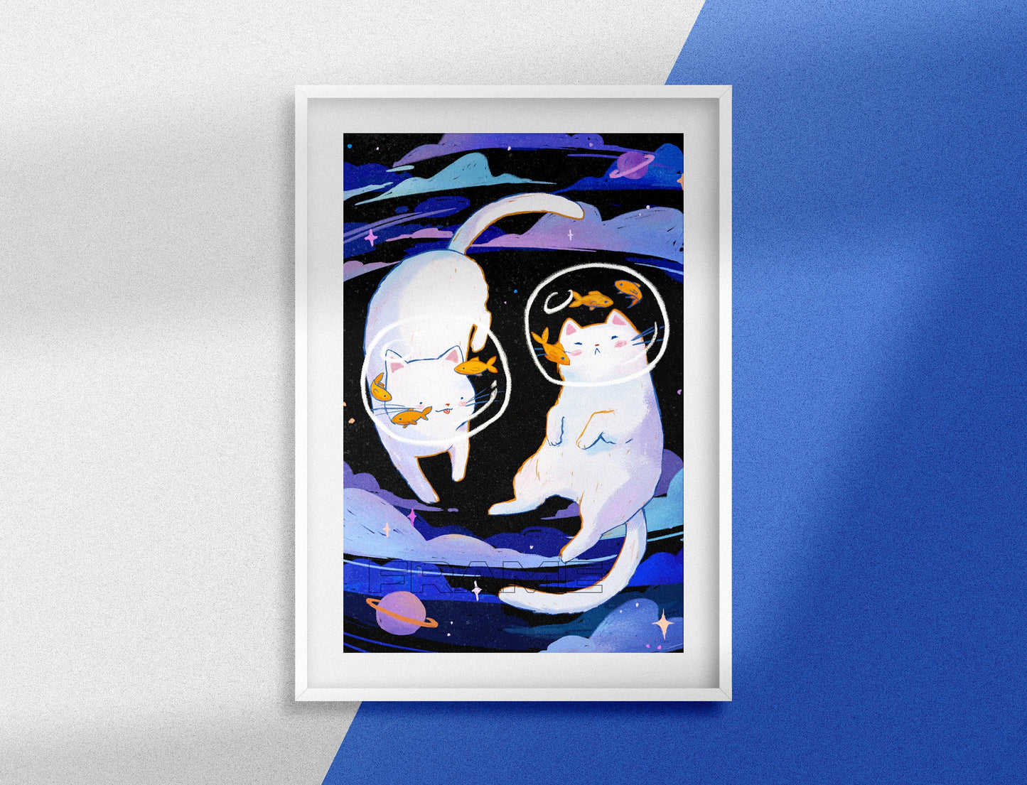 Catstronauts Cats in Space Art Print